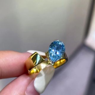 天然アクアマリン リング1.75ct k18 ¥の通販 by Rui｜ラクマ