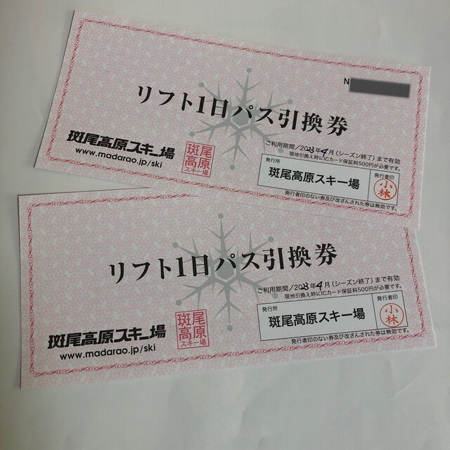 独特な 斑尾高原スキー場 リフト券 割引き券 cosmetologiauba.com