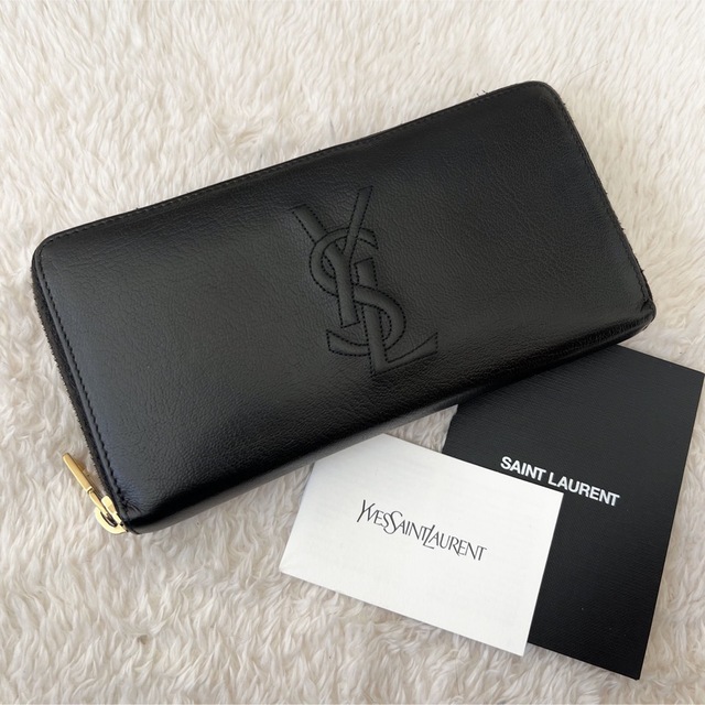 美品 saintlaurent イヴサンローラン 長財布 ラウンドファスナー