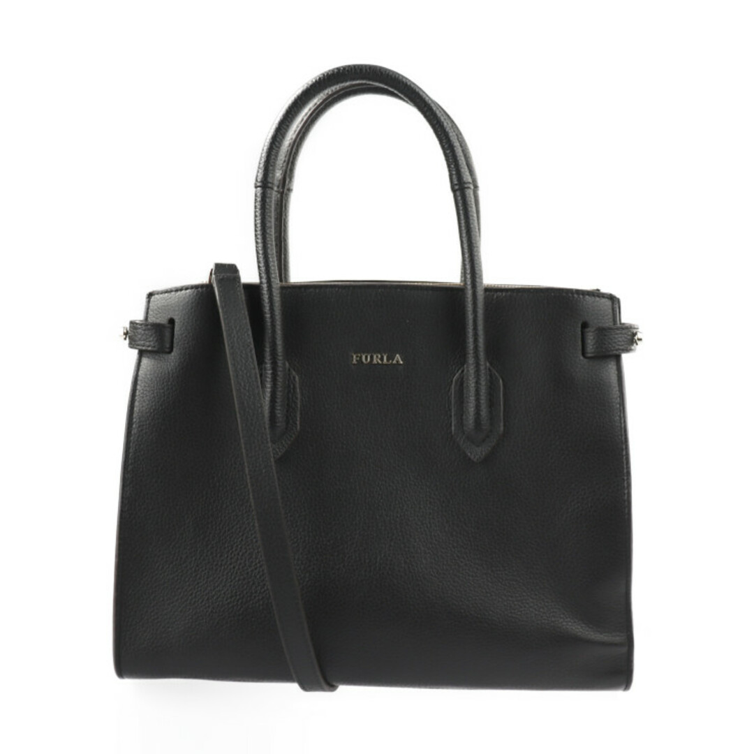 Furla - Furla フルラ PIN Tote S ピン ハンドバッグ レザー ブラック