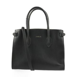 フルラ(Furla)のFurla フルラ  PIN Tote S ピン ハンドバッグ  レザー   ブラック ゴールド金具  2WAY ショルダーバッグ トートバッグ 【本物保証】(ハンドバッグ)