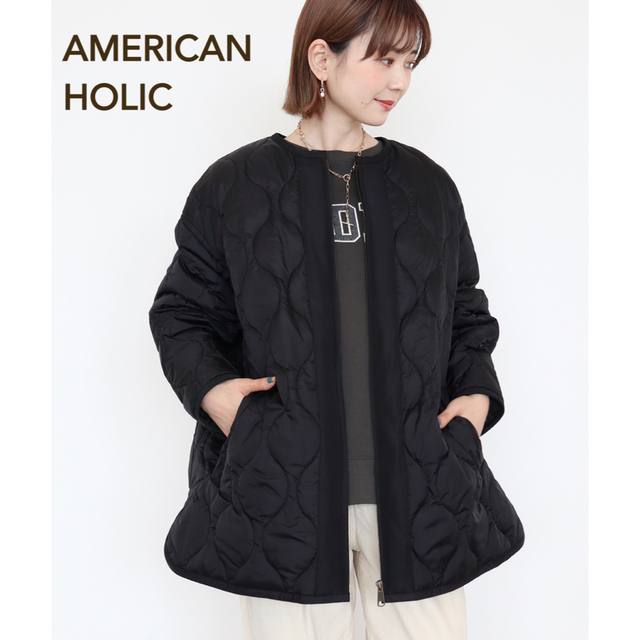 AMERICAN HOLIC  あったかキルティングコート ブラック 新品未使用