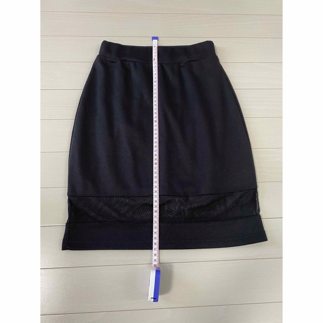 透け感　スカート　ひざ丈　台形　変形 レディースのスカート(ミニスカート)の商品写真