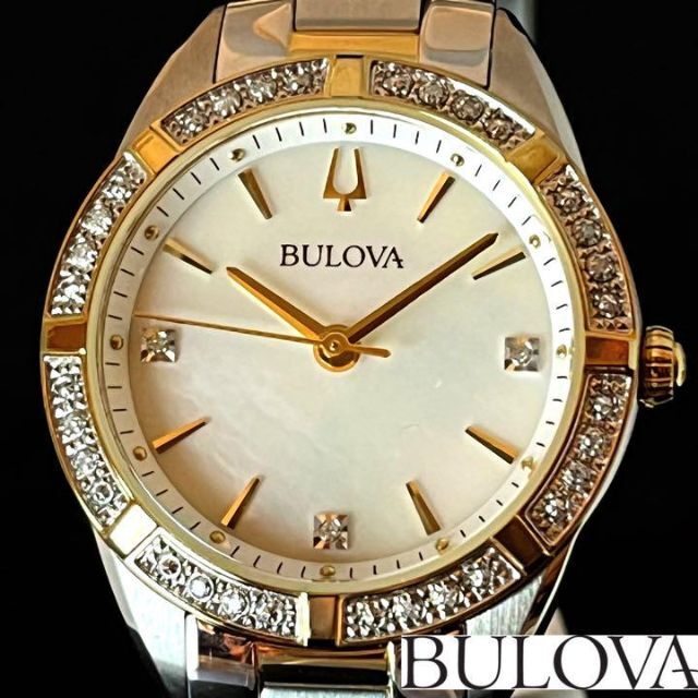 【ブラック色】BULOVA/ブローバ/レディース腕時計/お洒落/展示品特価/高級