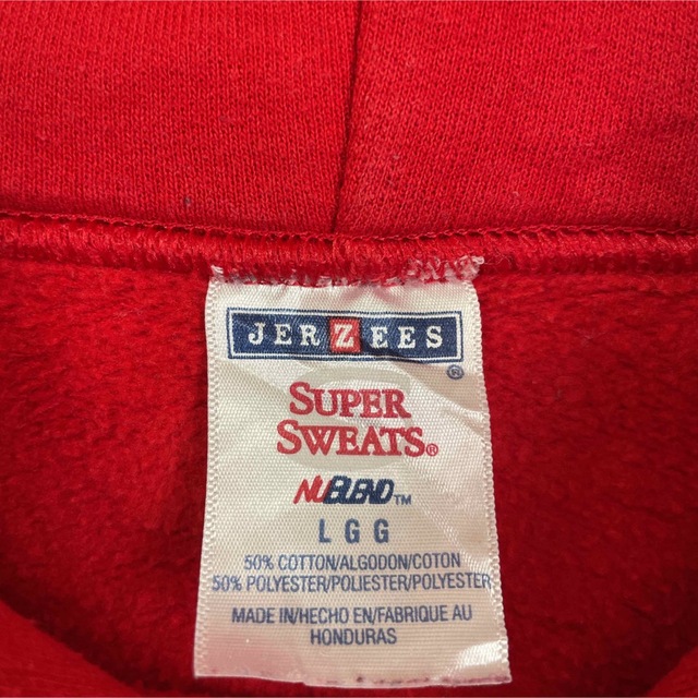JERZEES(ジャージーズ)のJERZEES ビッグロゴ NFLチーム ペイトリオッツ フットボール L古着 メンズのトップス(パーカー)の商品写真