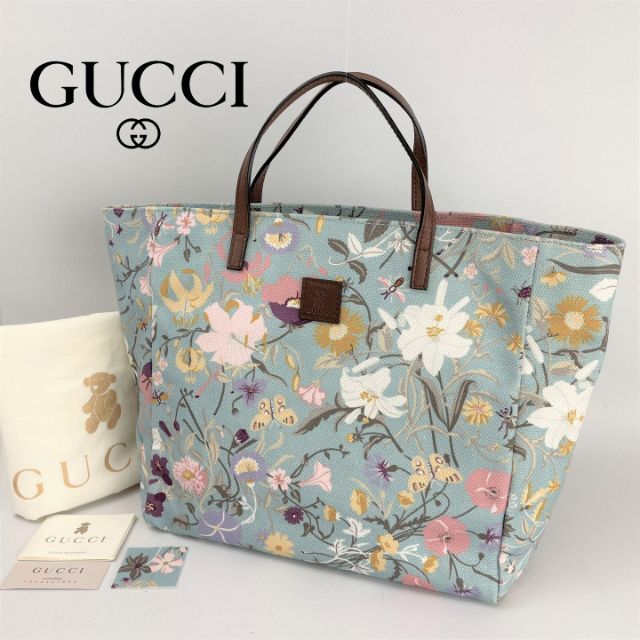 Gucci - 新品■GUCCI・グッチ■チルドレンズ 花柄キャンバス トートバッグ フラワー