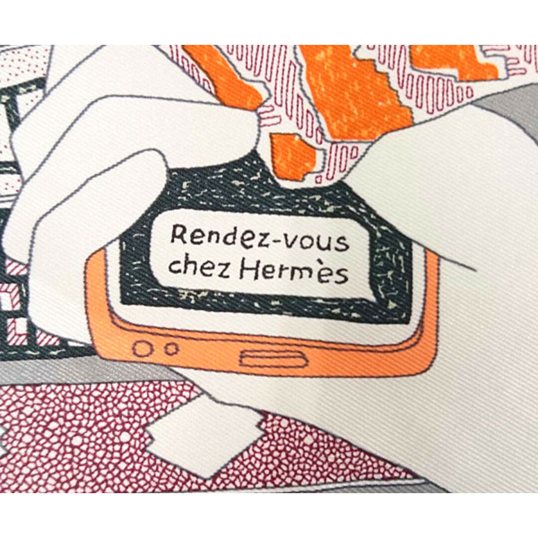 HERMES エルメス シルク スカーフ カレ70 Rendez-Vous Chez Hermes ネイビー 正規品 /29290