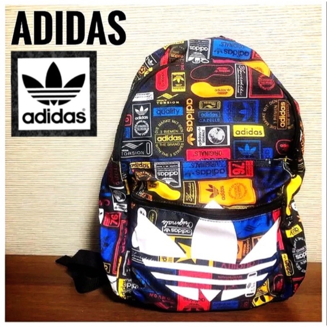 adidas(アディダス)のアディダス オリジナルス 希少 ロゴづくし リュック バッグ パーカー ジャージ メンズのバッグ(バッグパック/リュック)の商品写真
