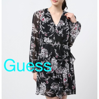 ゲス(GUESS)の❤️新品タグ付❤️Guess DressシフォンワンピースドレスM(ひざ丈ワンピース)