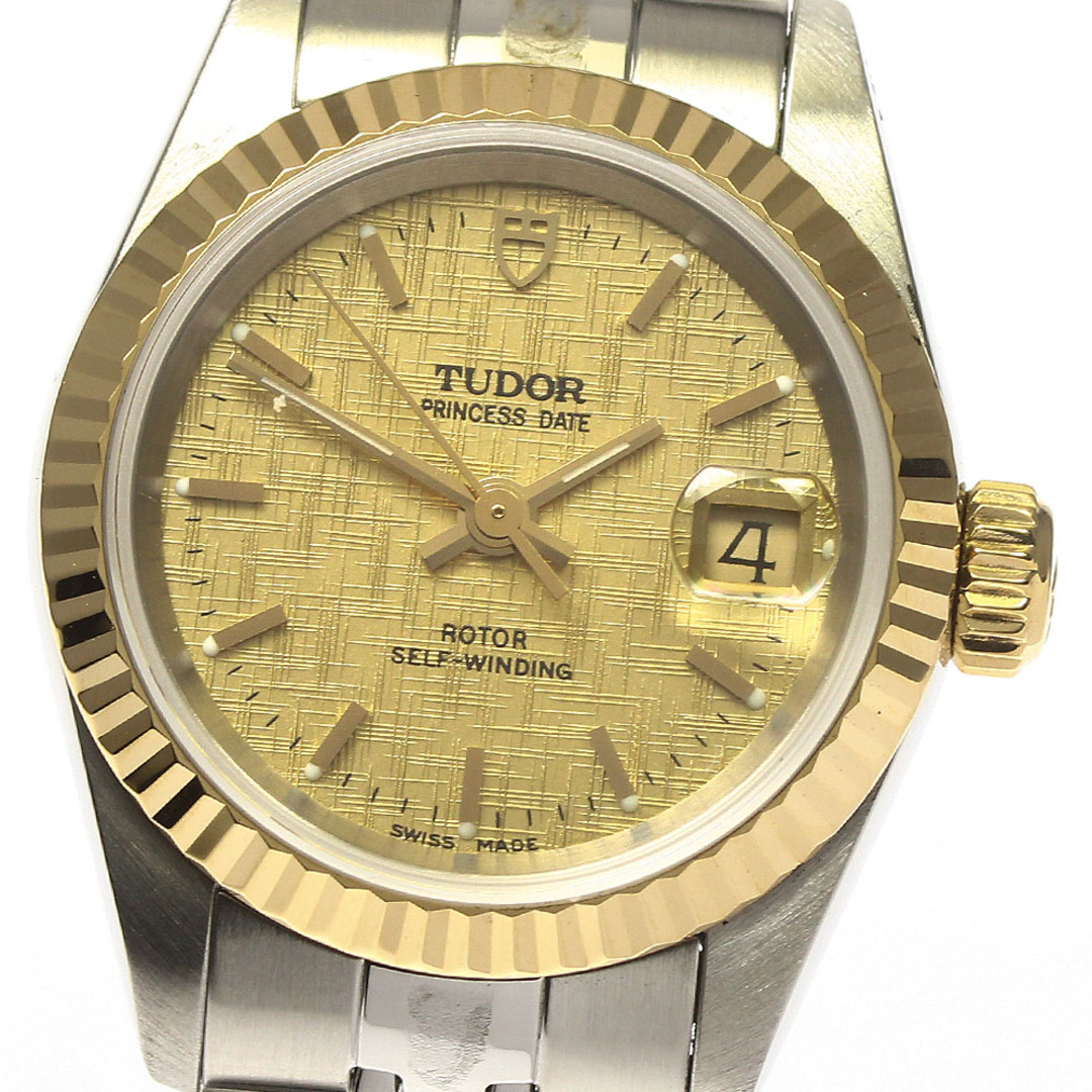 100%本物保証! Tudor - レディース_723457 自動巻き 92413 Cal.2671 YGコンビ オイスターデイト プリンセス 【TUDOR】チュードル ☆良品 腕時計