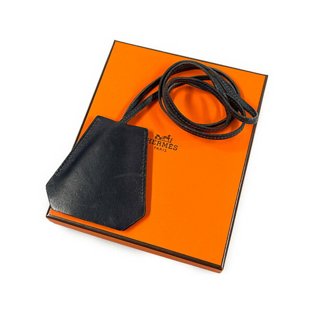 HERMES エルメス レザー クロシェット キーケース ネックレス C レザー