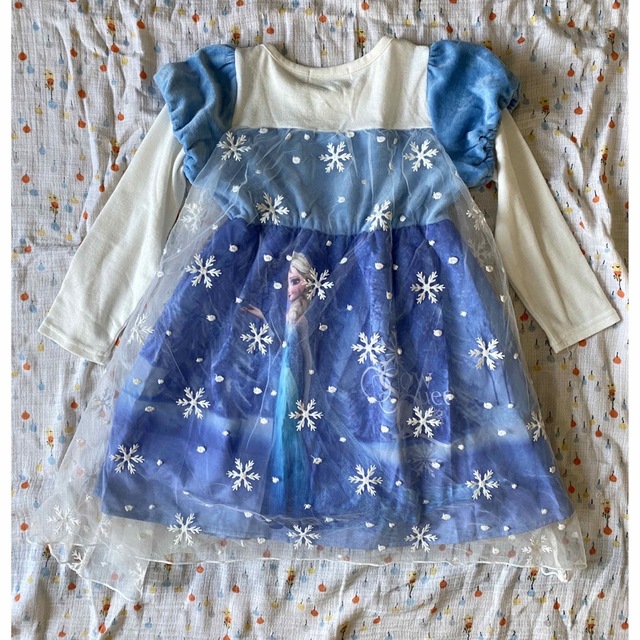 ワンピース　エルサ　110cm  冬服 キッズ/ベビー/マタニティのキッズ服女の子用(90cm~)(ワンピース)の商品写真