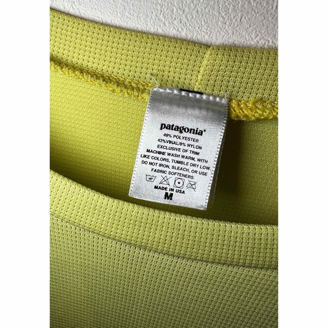 patagonia(パタゴニア)の【Patagonia】キャプリーン サイズM レモン色 メンズのトップス(Tシャツ/カットソー(半袖/袖なし))の商品写真