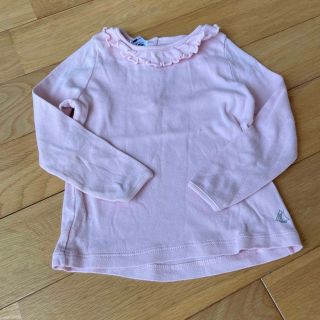 プチバトー(PETIT BATEAU)のピンク　プチバトー　86センチ(シャツ/カットソー)