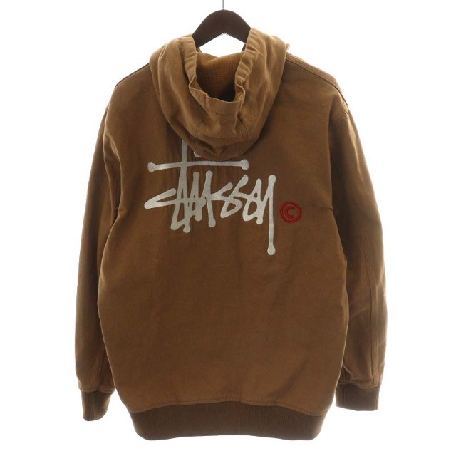 STUSSY(ステューシー)のSTUSSY ダック アクティブジャケット ブルゾン フード ロゴ L 茶 メンズのジャケット/アウター(ブルゾン)の商品写真