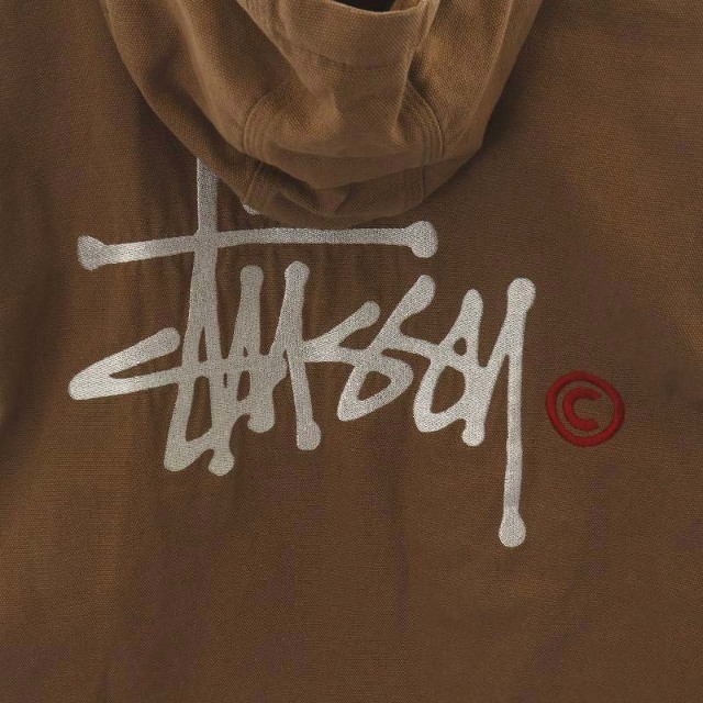 【希少デザイン】STUSSY☆両面刺繍ロゴ　デカロゴ　ダックアクティブジャケット