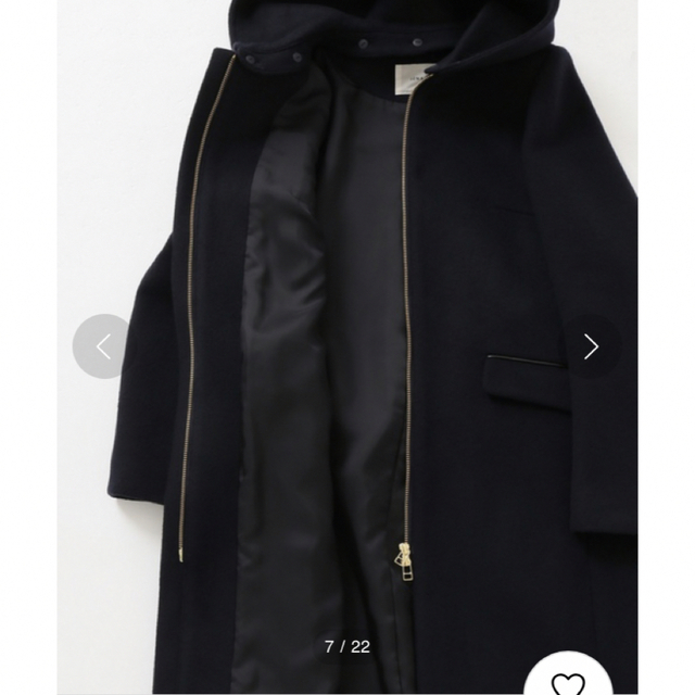 IENA(イエナ)の美品♡IENA 二重織りシャルムフードコクーンコート レディースのジャケット/アウター(ロングコート)の商品写真