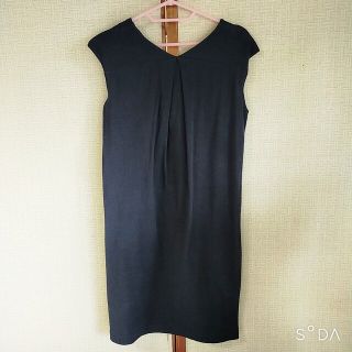 プラステ(PLST)の【美品】プラステ 上品ワンピース Ｓネイビー(ひざ丈ワンピース)