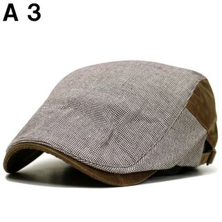 帽子 メンズ レディース アンティーク 合皮 ハンチング A3 ブラウン(ハンチング/ベレー帽)