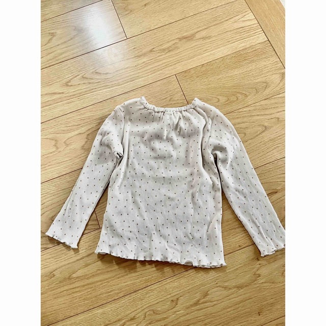 futafuta(フタフタ)のcottoli バースデイ　トップス　長袖　綿　ドット　110サイズ キッズ/ベビー/マタニティのキッズ服女の子用(90cm~)(Tシャツ/カットソー)の商品写真