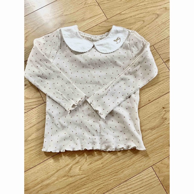 futafuta(フタフタ)のcottoli バースデイ　トップス　長袖　綿　ドット　110サイズ キッズ/ベビー/マタニティのキッズ服女の子用(90cm~)(Tシャツ/カットソー)の商品写真