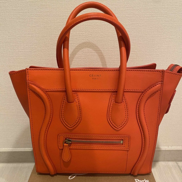 CELINE セリーヌ ラゲージ マイクロ オレンジ