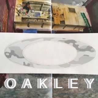 オークリー(Oakley)のOAKLEYオークリー限定型抜きBIGカモオーバルダイカットステッカーラスト１(その他)