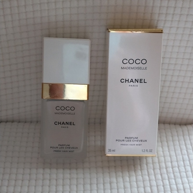 CHANEL(シャネル)のシャネル　ココマドモアゼル　フレッシュヘアミスト　空き瓶　化粧箱 インテリア/住まい/日用品のキッチン/食器(容器)の商品写真