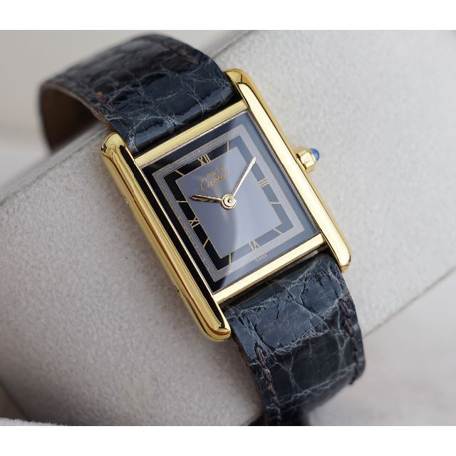 美品 カルティエ マスト タンク グレー ローマン SM Cartier