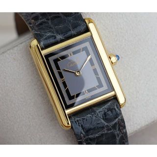 カルティエ(Cartier)の美品 カルティエ マスト タンク グレー ローマン SM Cartier (腕時計)