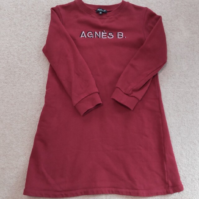 agnes b.(アニエスベー)のアニエスベー キッズ ワンピース 赤 12ans 140 美品 キッズ/ベビー/マタニティのキッズ服女の子用(90cm~)(ワンピース)の商品写真