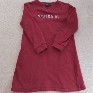 アニエスベー(agnes b.)のアニエスベー キッズ ワンピース 赤 12ans 140 美品(ワンピース)