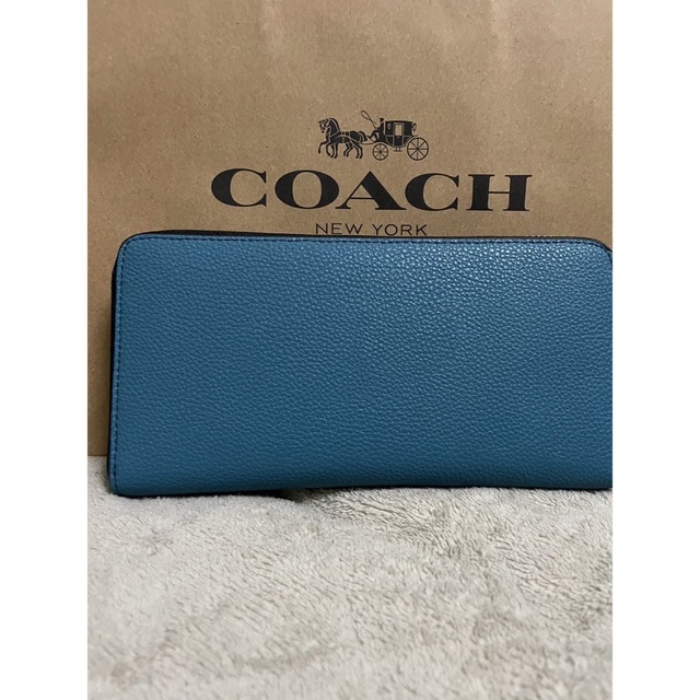 COACH - 長財布 ターコイズ グリーン系 アウトレットCOACH ロゴ 未使用