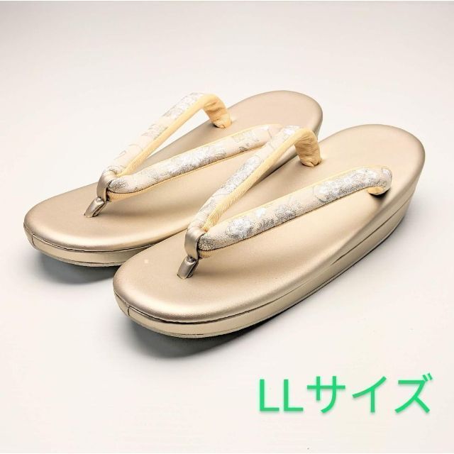 和装 草履 単品 帯地 フォーマル 唐草 LLサイズ wks レディースの靴/シューズ(下駄/草履)の商品写真