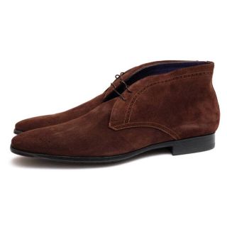 サントーニ(Santoni)のサントーニ／Santoni チャッカブーツ シューズ 靴 メンズ 男性 男性用スエード スウェード レザー 革 本革 ダークブラウン 茶 ブラウン NUVOLA マッケイ製法(ブーツ)