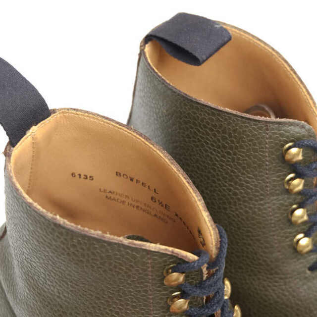 クロケット＆ジョーンズ／CROCKETT＆JONES レースアップブーツ シューズ 靴 メンズ 男性 男性用レザー 革 本革 オリーブ カーキ  BOWFELL プレーントゥ シボ革 シュリンクレザー グッドイヤーウェルト製法 ダイナイトソール メンズの靴/シューズ(ブーツ)の商品写真