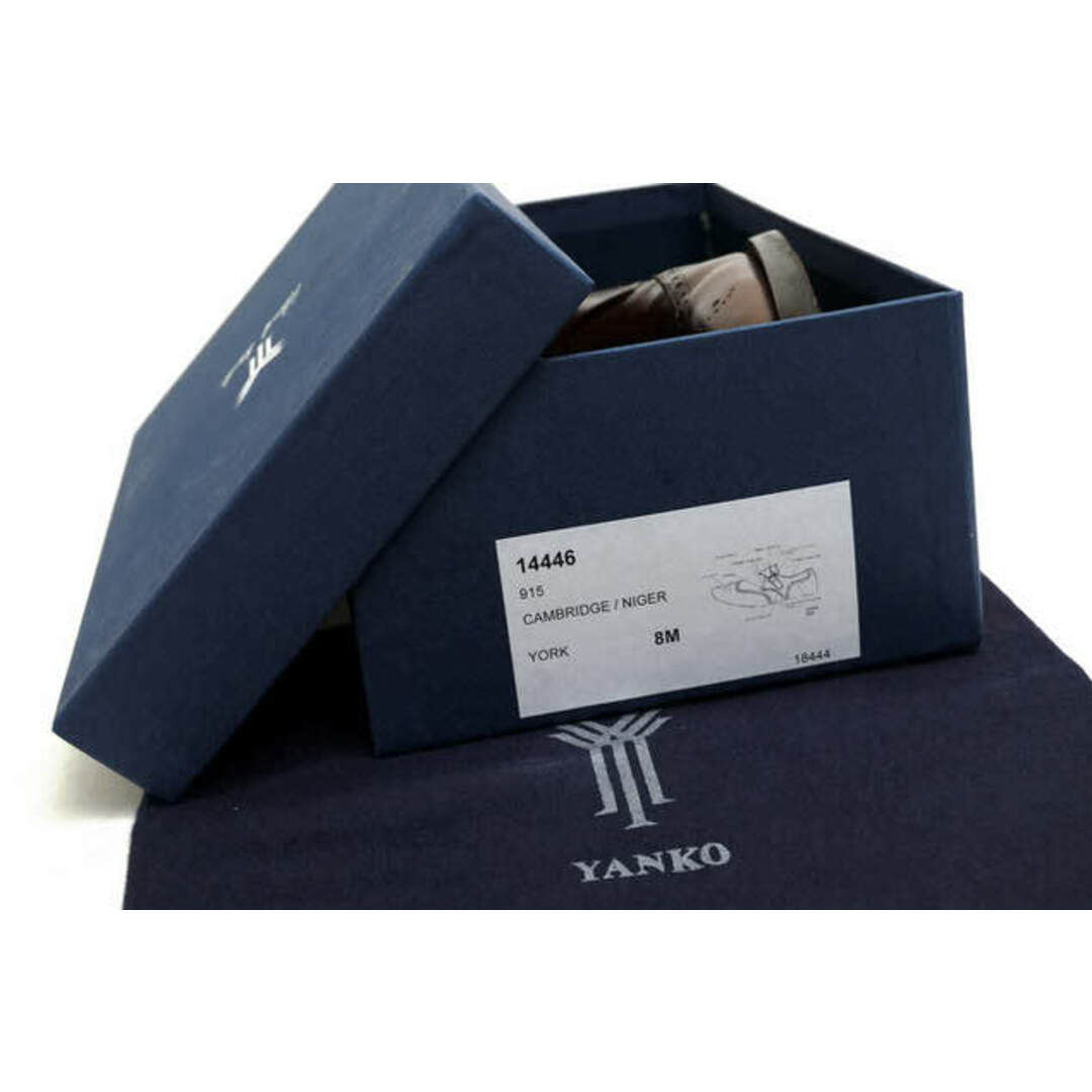 ヤンコ／YANKO シューズ ビジネスシューズ 靴 ビジネス メンズ 男性 男性用レザー 革 本革 ダークブラウン 茶 ブラウン  14446 CAMBRIDGE メダリオン モンクストラップ ウイングチップ グッドイヤーウェルト製法 8