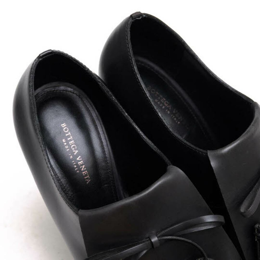 Bottega Veneta(ボッテガヴェネタ)のボッテガヴェネタ／BOTTEGA VENETA ショートブーツ シューズ 靴 レディース 女性 女性用レザー 革 本革 ブラック 黒  331381 Platform W/Tassel Boots キルトタッセル ハイヒール レディースの靴/シューズ(ブーツ)の商品写真