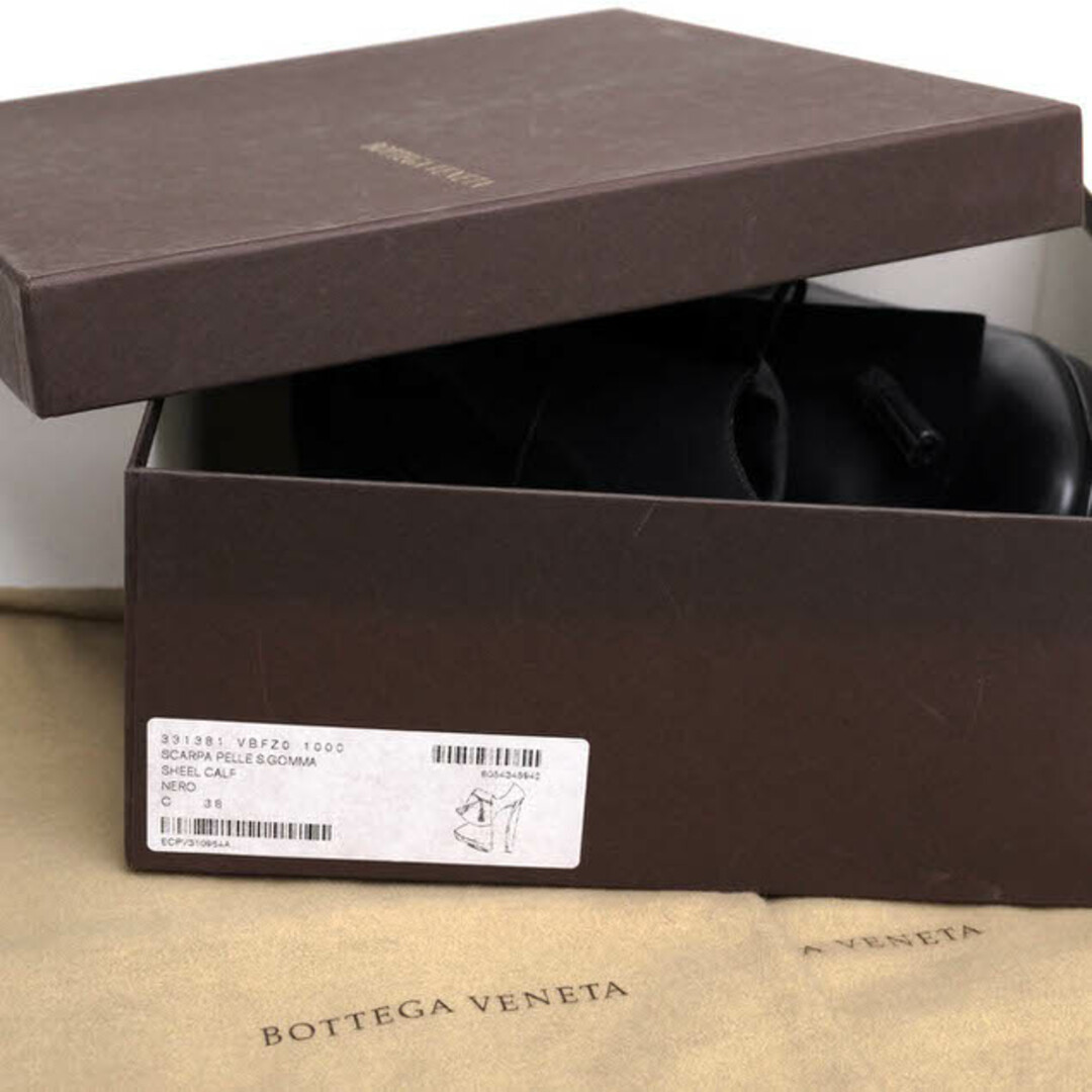 ボッテガヴェネタ／BOTTEGA VENETA ショートブーツ シューズ 靴 レディース 女性 女性用レザー 革 本革 ブラック 黒  331381 Platform W/Tassel Boots キルトタッセル ハイヒール 6