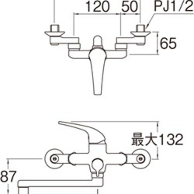 SANEI シングルシャワー混合栓 SK170S9-13