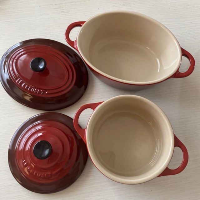 LE CREUSET  ルクルーゼ ♡ ココット 2コ  ＆ グラタン皿 2