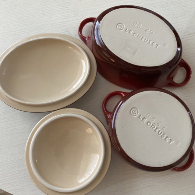 LE CREUSET  ルクルーゼ ♡ ココット 2コ  ＆ グラタン皿 5