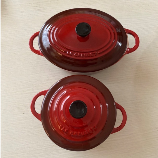 LE CREUSET  ルクルーゼ ♡ ココット 2コ  ＆ グラタン皿 1