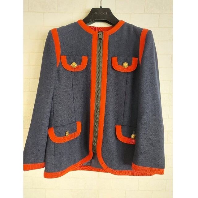 激安大特価!】 Gucci グッチジャケット38 - ノーカラージャケット