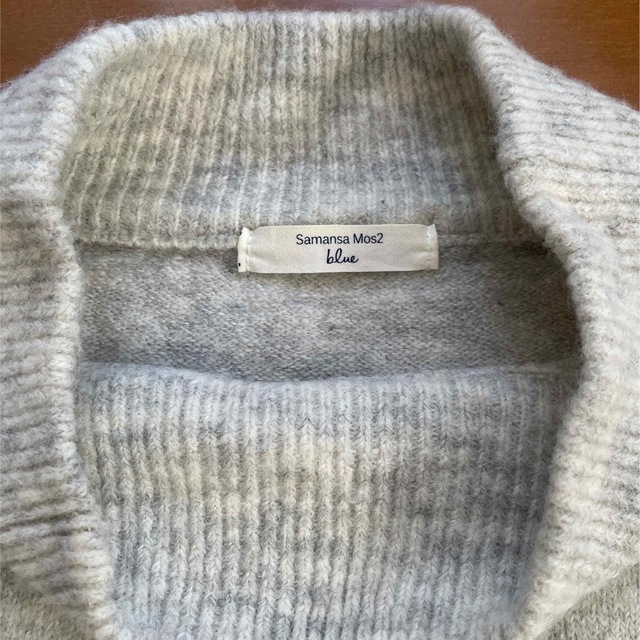 SM2(サマンサモスモス)のサマンサモスモスブルー　ニットセーター　フリーサイズ レディースのトップス(ニット/セーター)の商品写真