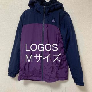 ロゴス(LOGOS)のLOGOS ネイビー 紫 バイカラー 裏フリース  フーディー ジャケット(ナイロンジャケット)