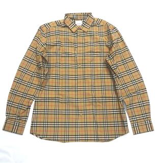 バーバリー(BURBERRY)のバーバリー 長袖シャツ 2021年春夏新作 チェック柄  8020966 ベージュ #M Ft1082961 中古(シャツ)