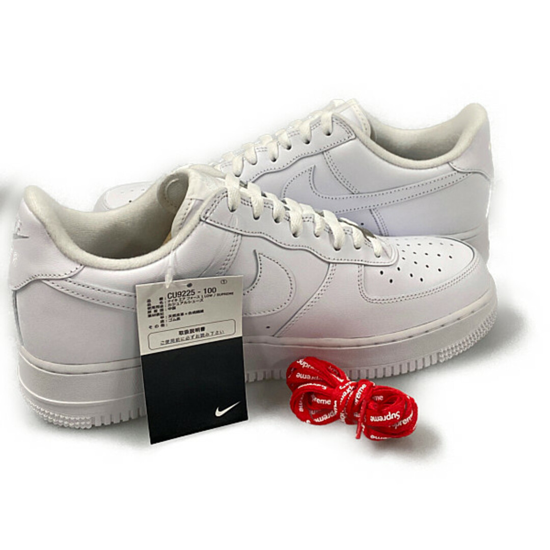 SUPREME×NIKE CU9225-100 AIR FORCE 1 LOW SP エアフォース シューズ ホワイト  サイズUS10.5=28.5cm 正規品 / 28767