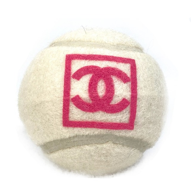 シャネル CHANEL ココマーク CC シャネルスポーツ インテリア  硬式用 ノンプレッシャーボール ボール ゴム ピンク×ホワイト