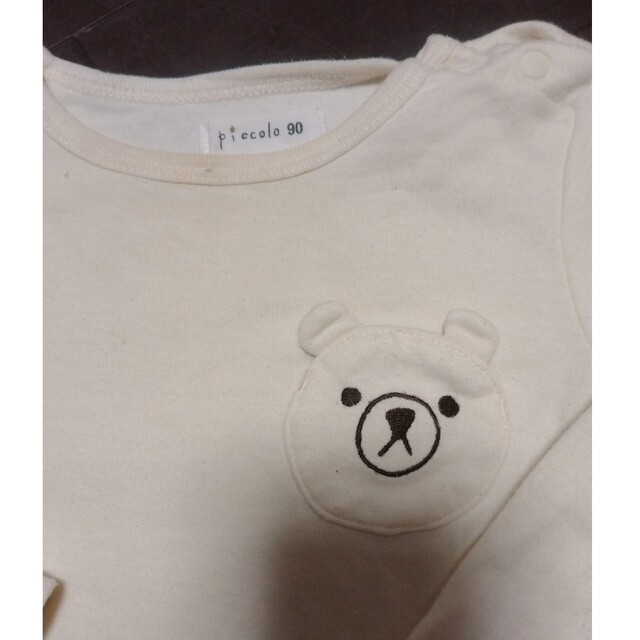 キムラタン(キムラタン)のキムラタン　picclo 長袖Tシャツ　クマポケット キッズ/ベビー/マタニティのキッズ服女の子用(90cm~)(Tシャツ/カットソー)の商品写真